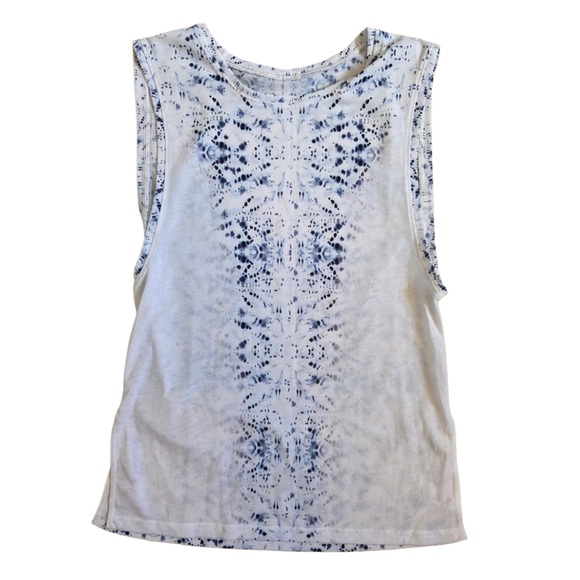 With Tops - With Navy Tie-Dye Sleeveless Tee
